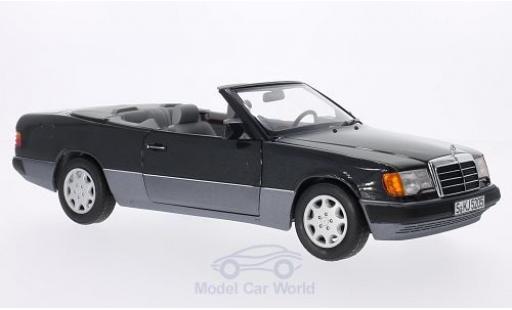 Mercedes 300 1/18 Norev CE-24 (A124) Cabriolet metallic black/metallic grey Softtop zum aufsetzen liegt bei diecast model cars