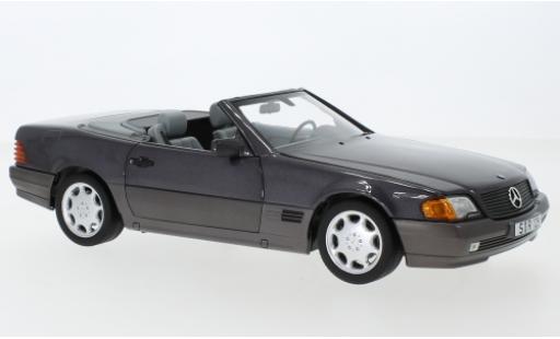 Mercedes 500 1/18 Norev SL (R129) metallic lila 1988 avec Softtop et Hardtop diecast model cars