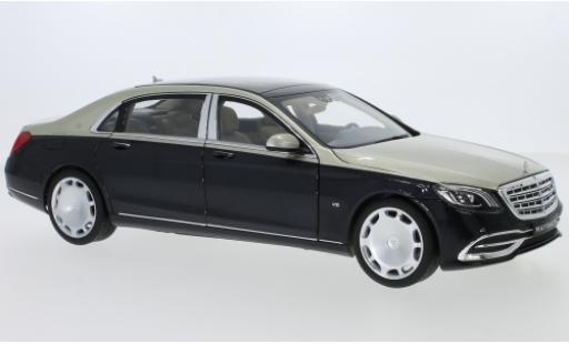Mercedes Classe S 1/18 Norev Maybach S 650 (X222) metallic beige/metallic blue diecast model cars