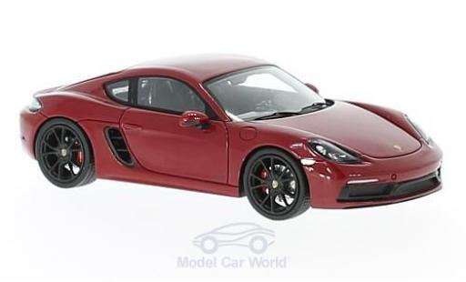 Porsche Cayman 1/43 Spark 718 GTS red diecast model cars