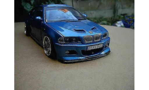Bmw M3 coupe 1/18 Autoart tuning E46 kit carrosserie blue metallized diecast model cars