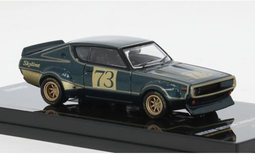 Diecast model cars Nissan Skyline 1/64 INNO64 2000 GT-R (KPGC110) grün/gold 1972 1:64 Nissan Skyline 1/64 INNO64 2000 GT-R (KPGC110) grün/gold 1972 1:64 diecast model cars