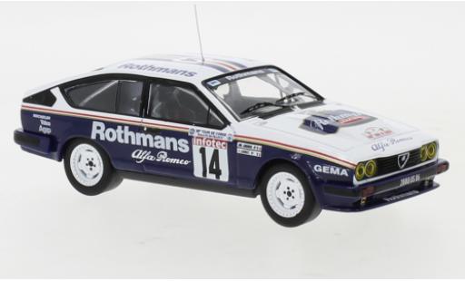 Diecast model cars Alfa Romeo GT 1/43 IXO V6 No.14 Rothmans Rallye WM Tour de Corse 1986 Y.Loubet/J-M.Andrie Alfa Romeo GT 1/43 IXO V6 No.14 Rothmans Rallye WM Tour de Corse 1986 Y.Loubet/J-M.Andrie diecast model cars