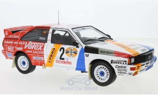 Audi Quattro 1/18 IXO quattro No.2 Schmidt Motorsport Rallye DM Hunsrück Rallye 1984 H.Demuth/W.Lux diecast model cars