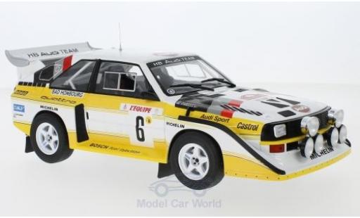 Diecast model cars Audi Sport Quattro 1/18 IXO Sport quattro S1 E2 No.6 HB Team HB Rallye WM Rallye Monte Carlo 1986 mit Decals H.Mikkola/A.Hertz Audi Sport Quattro 1/18 IXO Sport quattro S1 E2 No.6 HB Team HB Rallye WM Rallye Monte Carlo 1986 mit Decals H.Mikkola/A.Hertz diecast model cars