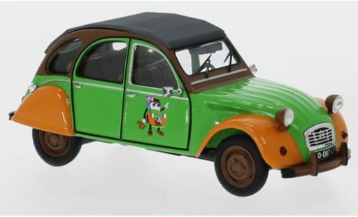 Diecast model cars Citroen 2CV 1/43 IXO 2 CV green/orange 1978 Citroen 2CV 1/43 IXO 2 CV green/orange 1978 diecast model cars