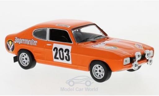 Diecast model cars Ford Capri 1/43 IXO MkI No.203 Jägermeister Rally Monte Carlo 1973 E.Schimpf/E.-J.Zauner Ford Capri 1/43 IXO MkI No.203 Jägermeister Rally Monte Carlo 1973 E.Schimpf/E.-J.Zauner diecast model cars