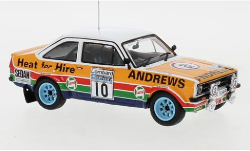 Diecast model cars Ford Escort 1/43 IXO MK II RHD No.10 Andrews Rallye WM RAC Rally 1979 R.Brookes/P.White Ford Escort 1/43 IXO MK II RHD No.10 Andrews Rallye WM RAC Rally 1979 R.Brookes/P.White diecast model cars