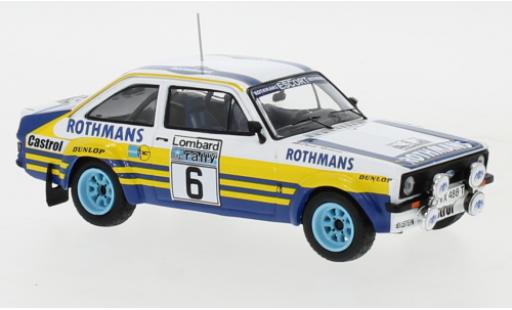 Diecast model cars Ford Escort 1/43 IXO MK II RS No.6 Rothmans Rallye WM RAC Rally 1979 A.Vatanen/D.Richards Ford Escort 1/43 IXO MK II RS No.6 Rothmans Rallye WM RAC Rally 1979 A.Vatanen/D.Richards diecast model cars