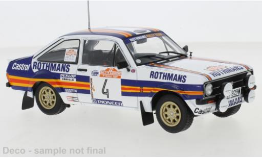 Diecast model cars Ford Escort 1/24 IXO MkII RS 1800 No.4 Rally San Remo 1980 A.Vatanen/D.Richards Ford Escort 1/24 IXO MkII RS 1800 No.4 Rally San Remo 1980 A.Vatanen/D.Richards diecast model cars