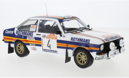 Diecast model cars Ford Escort 1/18 IXO MKII RS 1800 No.4 Rothmans Rallye WM Rally San Remo 1980 A.Vatanen/D.Richards Ford Escort 1/18 IXO MKII RS 1800 No.4 Rothmans Rallye WM Rally San Remo 1980 A.Vatanen/D.Richards diecast model cars