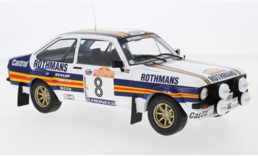 Diecast model cars Ford Escort 1/18 IXO MKII RS 1800 No.8 Rothmans Rallye WM Rally San Remo 1980 H.Mikkola/A.Hertz Ford Escort 1/18 IXO MKII RS 1800 No.8 Rothmans Rallye WM Rally San Remo 1980 H.Mikkola/A.Hertz diecast model cars