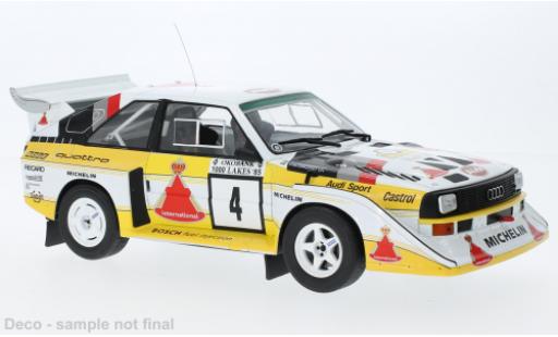 Diecast model cars Audi Sport Quattro 1/18 IXO Sport quattro S1 E2 No.4 1000 Lakes Rally 1985 Audi Sport Quattro 1/18 IXO Sport quattro S1 E2 No.4 1000 Lakes Rally 1985 diecast model cars