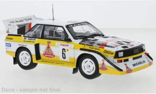Diecast model cars Audi Sport Quattro 1/24 IXO Sport quattro S1 No.6 HB Rallye WM Rally Monte Carlo 1986 Audi Sport Quattro 1/24 IXO Sport quattro S1 No.6 HB Rallye WM Rally Monte Carlo 1986 diecast model cars