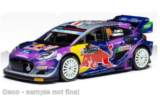 Diecast model cars Ford Puma 1/18 IXO Rally1 No.19 WRC2 Rallye Monte Carlo 2022 Ford Puma 1/18 IXO Rally1 No.19 WRC2 Rallye Monte Carlo 2022 diecast model cars