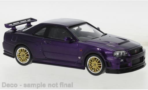 Nissan Skyline 1/43 IXO GT-R R34 metallise lila 2002 diecast model cars