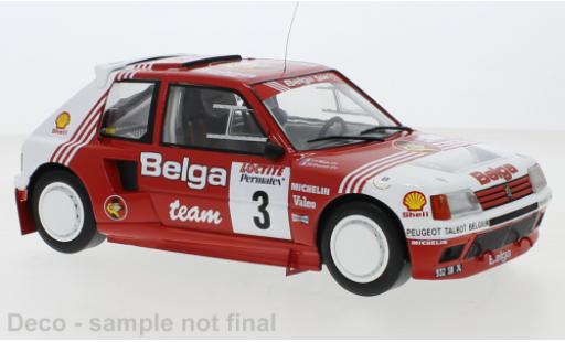 Peugeot 205 1/18 IXO T16 No.3 Belga Rally Ypres 1985 diecast model cars