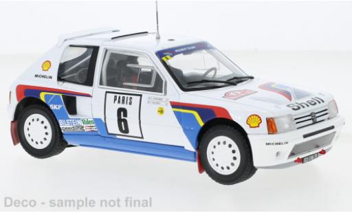 Diecast model cars Peugeot 205 1/24 IXO T16 No.6 Rallye WM Rally Monte Carlo 1985 Peugeot 205 1/24 IXO T16 No.6 Rallye WM Rally Monte Carlo 1985 diecast model cars