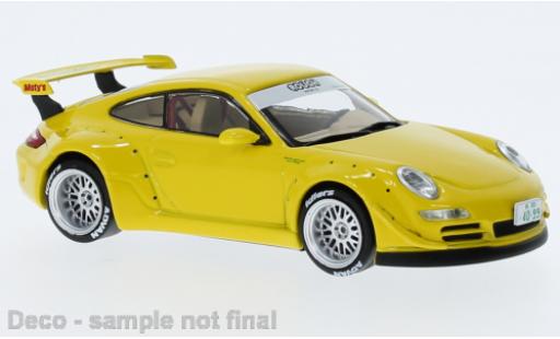 Porsche 997 RWB 1/43 IXO yellow diecast model cars