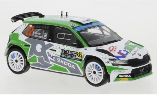 Diecast model cars Skoda Fabia 1/43 IXO Rally2 EVO No.22 WRC Rally Monte Carlo 2022 Skoda Fabia 1/43 IXO Rally2 EVO No.22 WRC Rally Monte Carlo 2022 diecast model cars