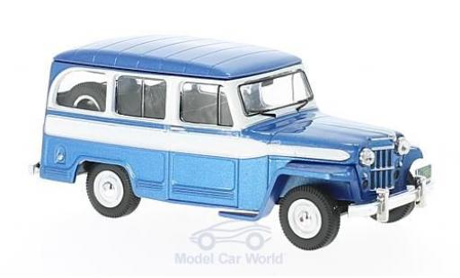 Diecast model cars Jeep Willys 1/43 IXO Station Wagon metallic blue/white 1960 Jeep Willys 1/43 IXO Station Wagon metallic blue/white 1960 diecast model cars