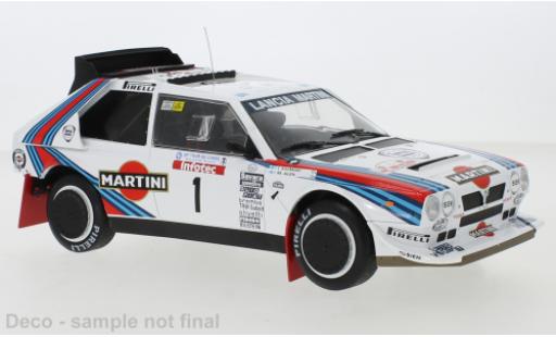 Diecast model cars Lancia Delta 1/18 IXO S4 No.1 Martini Racing Martini Tour de Corse 1986 M.Alen/I.Kivimäki Lancia Delta 1/18 IXO S4 No.1 Martini Racing Martini Tour de Corse 1986 M.Alen/I.Kivimäki diecast model cars