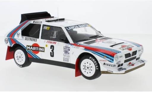 Diecast model cars Lancia Delta 1/18 IXO S4 No.3 Martini Racing Martini Rally Monte Carlo 1986 M.Alen/I.Kivimäki Lancia Delta 1/18 IXO S4 No.3 Martini Racing Martini Rally Monte Carlo 1986 M.Alen/I.Kivimäki diecast model cars