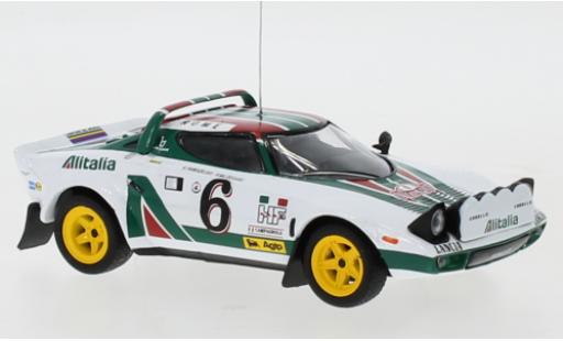 Diecast model cars Lancia Stratos 1/43 IXO HF No.6 Alitalia Racing Team Alitalia Rallye Monte Carlo 1976 B.Waldegard/H.Thorszelius Lancia Stratos 1/43 IXO HF No.6 Alitalia Racing Team Alitalia Rallye Monte Carlo 1976 B.Waldegard/H.Thorszelius diecast model cars