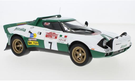 Diecast model cars Lancia Stratos 1/18 IXO HF No.7 Alitalia Rallye WM Rally San Remo 1975 R.Pinto/A.Bernacchini Lancia Stratos 1/18 IXO HF No.7 Alitalia Rallye WM Rally San Remo 1975 R.Pinto/A.Bernacchini diecast model cars