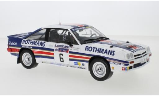 Opel Manta 1/18 IXO 400 No.6 Rothmans Rally Team Rothmans Rallye WM RAC Rallye 1983 A.Vatanen/T.Harryman diecast model cars