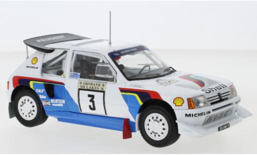 Diecast model cars Peugeot 205 1/24 IXO T16 E2 No.3 Rallye WM 1000 Lakes Rally 1986 J.Kankkunen/J.Piironen Peugeot 205 1/24 IXO T16 E2 No.3 Rallye WM 1000 Lakes Rally 1986 J.Kankkunen/J.Piironen diecast model cars