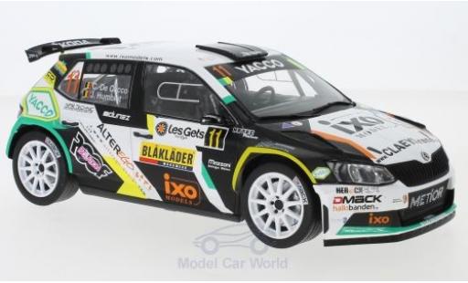 Skoda Fabia 1/18 IXO R5 No.11 Yacco Rallye Condroz 2018 C. De Cecco/J.Humblet diecast model cars