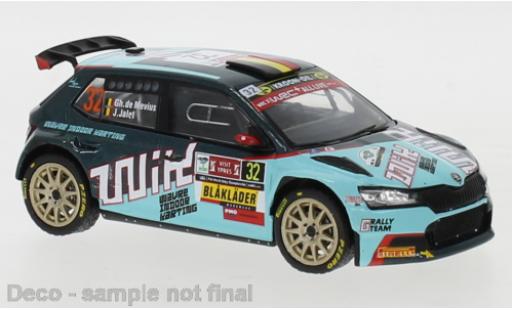 Skoda Fabia 1/43 IXO Rally 2 EVO No.32 Rally Ypres 2021 G.de Mevius/J.Jalet diecast model cars