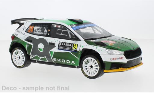 Skoda Fabia 1/18 IXO Rally2 No.24 Rallye WM Rally Monte Carlo 2023 1:18 diecast model cars