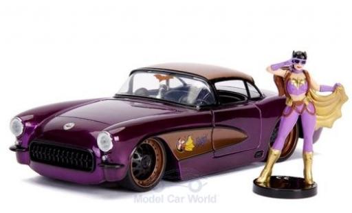 Chevrolet Corvette 1/24 Jada Toys C2 Batgirl 1957 mit Figur DC Comics Bombss diecast model cars