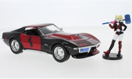Chevrolet Corvette 1/24 Jada Toys Stingray Harley Quinn 1969 avec figurine diecast model cars