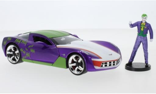 Chevrolet Corvette 1/24 Jada Toys Stingray Joker 2009 avec figurine diecast model cars