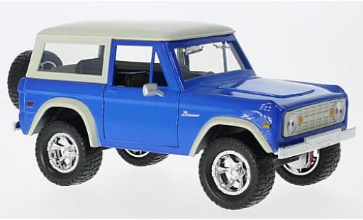Diecast model cars Ford Bronco 1/24 Jada Toys Hardtop blue/beige 1973 sans Vitrine Ford Bronco 1/24 Jada Toys Hardtop blue/beige 1973 sans Vitrine diecast model cars