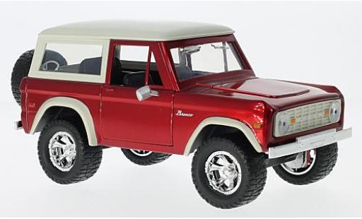 Diecast model cars Ford Bronco 1/24 Jada Toys Hardtop red/beige 1973 sans Vitrine Ford Bronco 1/24 Jada Toys Hardtop red/beige 1973 sans Vitrine diecast model cars