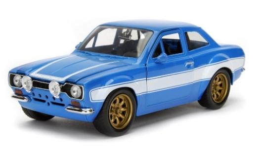 Diecast model cars Ford Escort 1/24 Jada Toys II Tuning blue/white Fast & Furious 1974 Ford Escort 1/24 Jada Toys II Tuning blue/white Fast & Furious 1974 diecast model cars