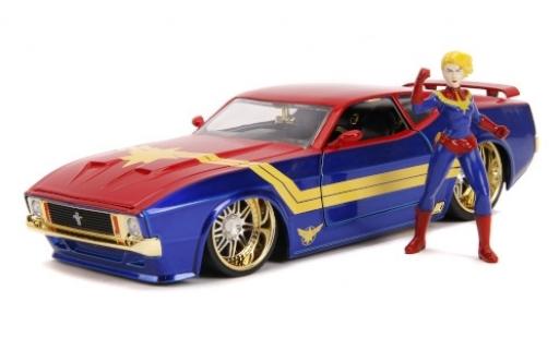 Diecast model cars Ford Mustang 1/24 Jada Toys Mach 1 blue/red Marvel Avengers - Captain Marvel 1973 mit Figur Ford Mustang 1/24 Jada Toys Mach 1 blue/red Marvel Avengers - Captain Marvel 1973 mit Figur diecast model cars