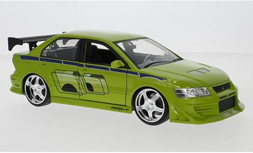 Diecast model cars Mitsubishi Lancer 1/24 Jada Toys Evo VII tuning vert/Décorer rapide & Furious Mitsubishi Lancer 1/24 Jada Toys Evo VII tuning vert/Décorer rapide & Furious diecast model cars
