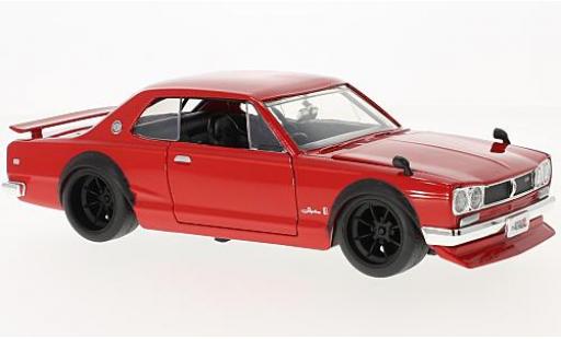 Diecast model cars Nissan Skyline 1/24 Jada Toys 2000 GT-R (KPGC 10) red RHD 1971 Nissan Skyline 1/24 Jada Toys 2000 GT-R (KPGC 10) red RHD 1971 diecast model cars