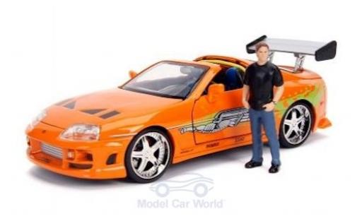 Diecast model cars Toyota Supra 1/24 Jada Toys orange/Dekor Fast & Furious 1995 mit Figur Toyota Supra 1/24 Jada Toys orange/Dekor Fast & Furious 1995 mit Figur diecast model cars