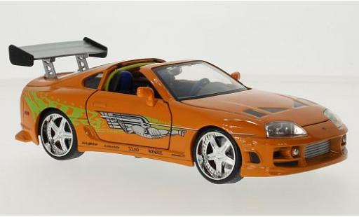 Diecast model cars Toyota Supra 1/24 Jada Toys orange/Dekor Fast & Furious Brians Toyota Supra 1/24 Jada Toys orange/Dekor Fast & Furious Brians diecast model cars