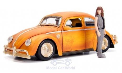 Diecast model cars Volkswagen Beetle 1/24 Jada Toys Transformers Bumblebee mit Charlie Figur Volkswagen Beetle 1/24 Jada Toys Transformers Bumblebee mit Charlie Figur diecast model cars