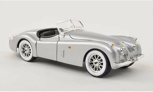 Jaguar XK 120 1/24 Burago Roadster grey LHD 1948 diecast model cars