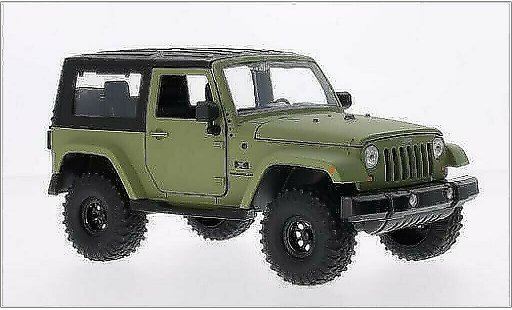 Jeep Wrangler Base 1/24 Jada Toys matt-oliv/black 2007 diecast model cars