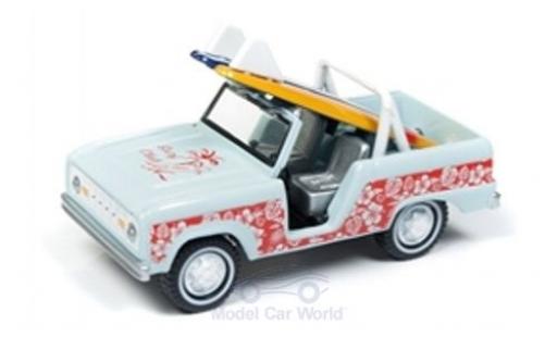 Diecast model cars Ford Bronco 1/64 Johnny Lightning blue/red 1966 Ford Bronco 1/64 Johnny Lightning blue/red 1966 diecast model cars
