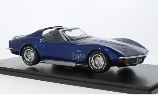 Diecast model cars Chevrolet Corvette 1/18 KK Scale (C3) metallise blue 1972 Chevrolet Corvette 1/18 KK Scale (C3) metallise blue 1972 diecast model cars